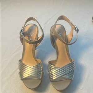 Vince Camuto Gold Strappy Heels